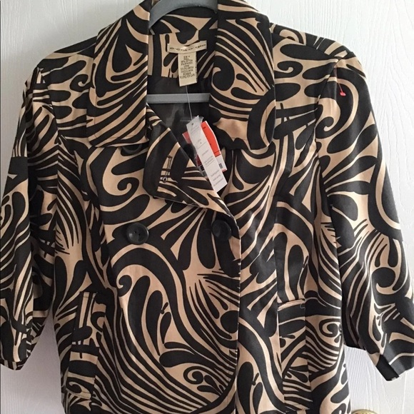 Jacket Ecologie by jacket size med animal print NWT brown beige lined bu… - Picture 1 of 8
